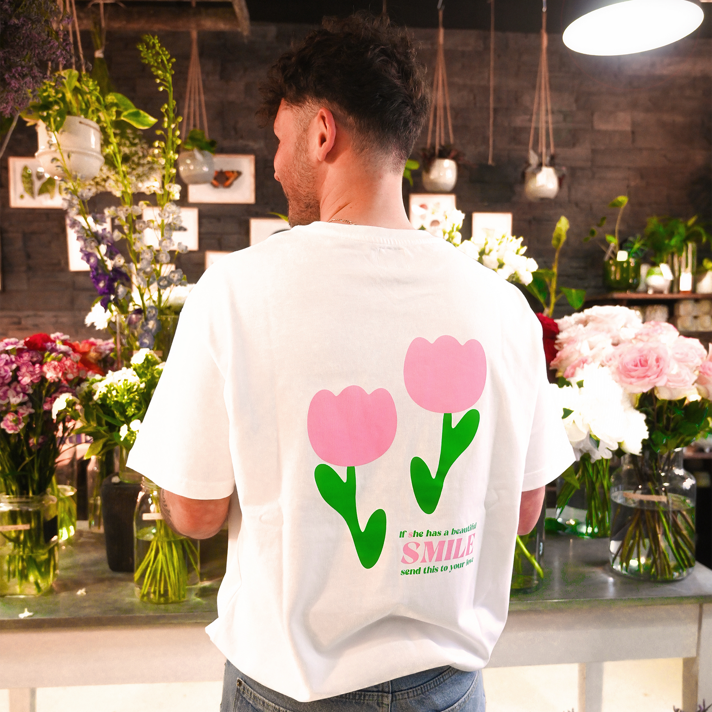 T-SHIRT BLANC FLOWERS
