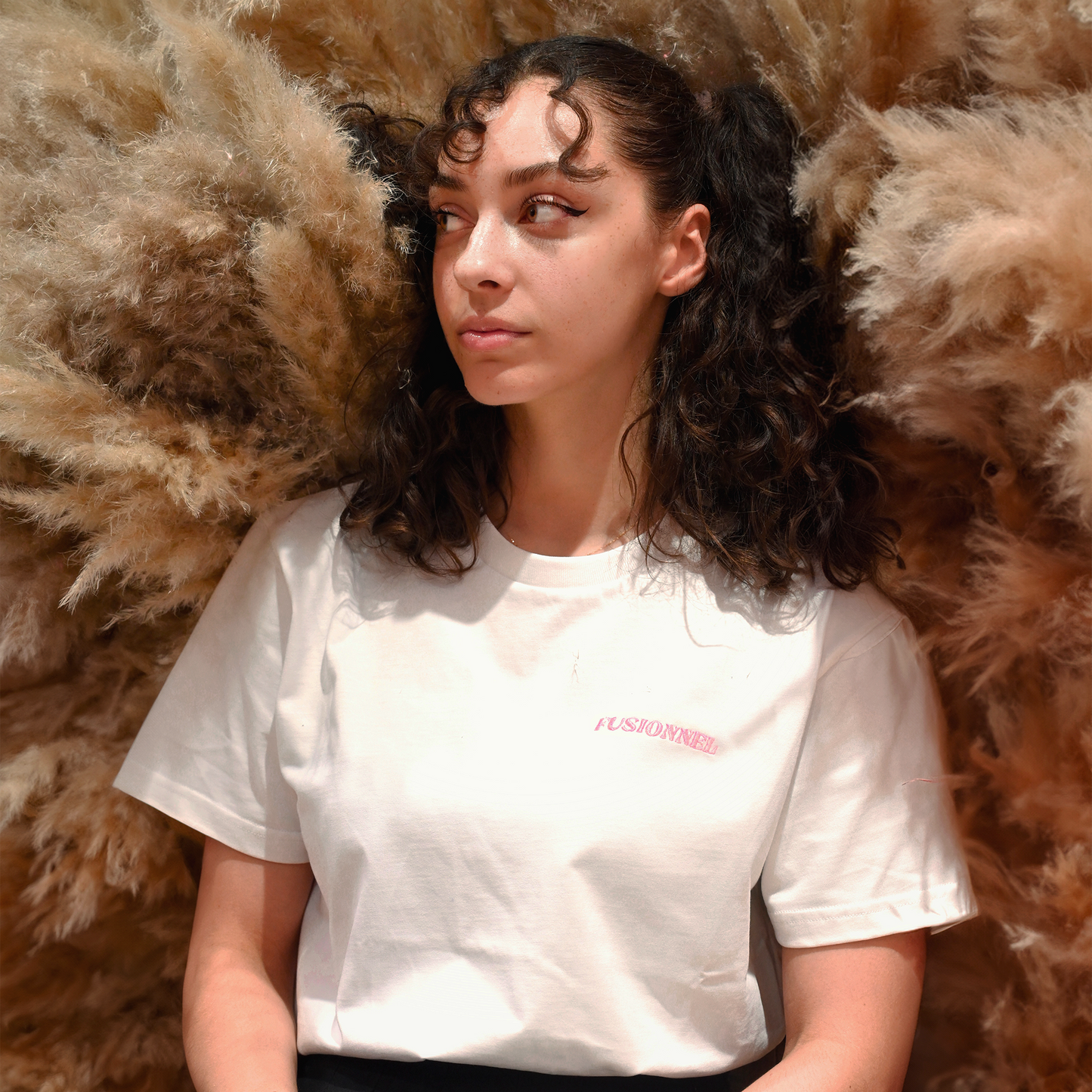 T-SHIRT BLANC FLOWERS