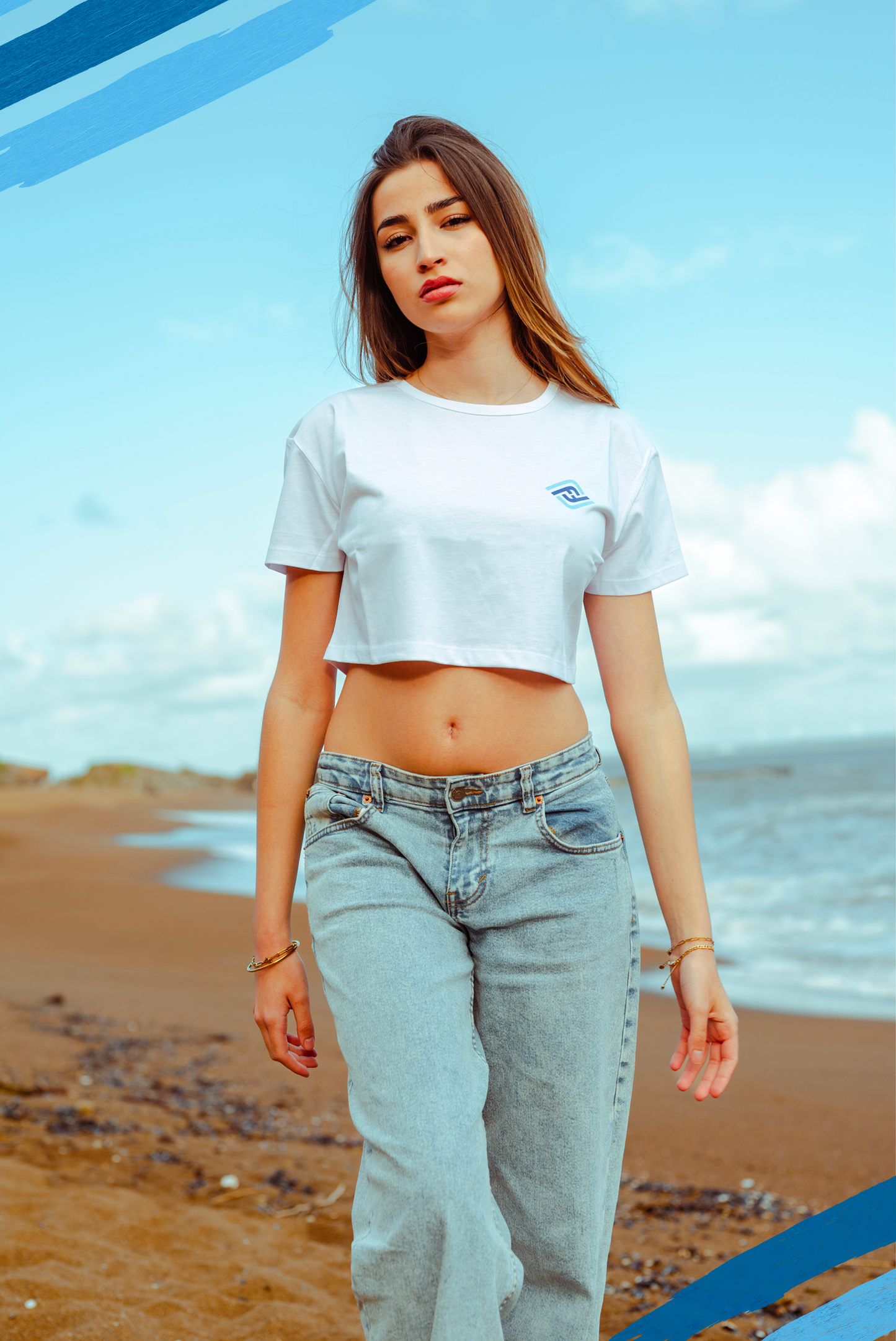 Crop-top CIEL BLEU